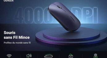 13,99€ la souris Bluetooth sans fils silencieuse ultra mince 4000 DPI UGREEN