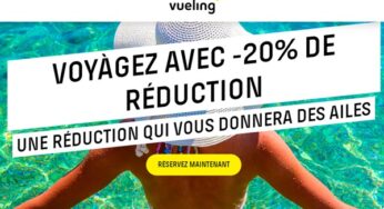 AUJOURD’HUI : 20% de remise sur les billets d’avion Vueling (voyage ✈️18 novembre > 31 mars 2025.)