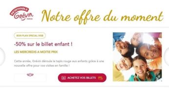 50% de remise sur le billet enfant le mercredi au musée Grévin (5 – 18 ans)