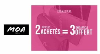 2 articles Moa en promotion achetés = le troisième gratuit