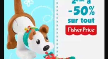 Le 2ème à -50% sur tous les jouets Fisher-Price sur Maxitoys