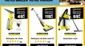 Offre ménage de printemps Electro Dépôt : bonnes affaires Karcher mais aussi aspirateurs, trottinettes et autres