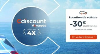 30€ de remise sur votre location de voiture avec Cdiscount Voyages (à partir de 299€)