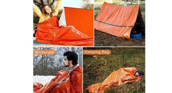 11,39€ le lot de 2 sacs de couchage de survie de poche Awroutdoor