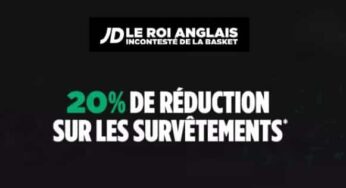 20% de remise sur les survêtements sur JD Sport