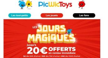 Les Jours Magiques PicWicToys : jusqu’à 20€ de remise supplémentaire (même soldes)