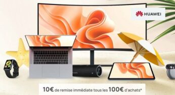 Les Soldes Huawei = 10€ de remise en plus par tranche 100€ (smartphones, MateBook, MatePad, smartwatch…)