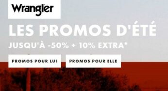 Dernières démarques Wrangler = jusqu’à 50% de remise + 10% supplémentaires (automatiquement sans minimum)