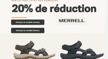 Offre flash: 20% de remise sur toutes les sandales Merrel