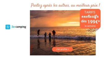 Ze Tarifs Exclusifs : vacances de septembre en mobil homes dès 199€ les 7 nuits avec Ze-Camping