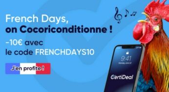 French Days CertiDeal = 10€ de remise sur l’achat d’un iPhone reconditionné ou smartphone Samsung reconditionné