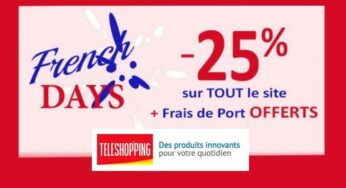 French Days sur Téléshopping : 25% de remise sur TOUS les produits (même ceux en promo) et frais de port OFFERTS