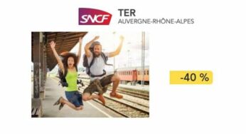 40% de remise sur vos trajets TER Auvergne-Rhône-Alpes le samedi et tous les jours pendant les vacances (dès 2 personnes)