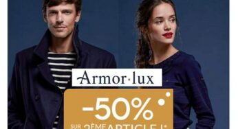 -50% sur le deuxième article Armor Lux + livraison gratuite (aujourd’hui et demain)