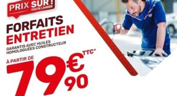 Bonne affaire sur les forfaits d’entretien de voiture dans le réseau AD Auto : dés seulement 79,90€