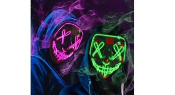 HALLOWEEN: 11,49€ le lot de 2 masques lumineux LED effrayants HOPOCO