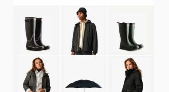 20% de réduction sur des bottes en caoutchouc Hunter, vestes imperméables ou parapluies