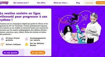 50% de remise sur le premier mois d’abonnement de soutien scolaire en ligne Capeezy (ex Bordas)