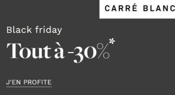 Linge de lit, linge de table ou linge de bain moins cher avec le Black Friday de Carré Blanc (30% sur tout)