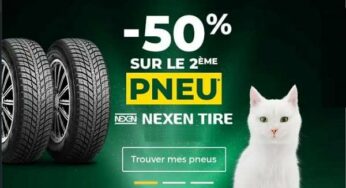 50% de remise sur le second pneus de marque Nexen Tires acheté et monté chez Feu Vert