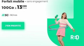 Forfait RED 100Go de SFR pour seulement 13,99€ (sans augmentation du prix au bout d’un an et sans engagement)