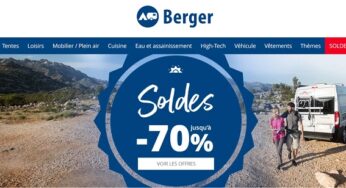 Nouvelles démarques sur les Soldes Berger Camping : jusqu’à -70% sur des articles de campings