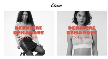 Tout à moins 50% pour la dernière démarque Etam