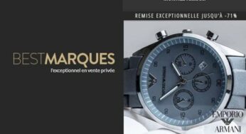 Vente privée de montres Armani moitié prix sur le site Bestmarques (jusqu’à dimanche) !