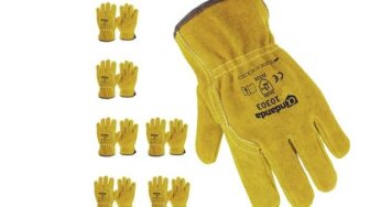 15,75€ le lot de 6 paires de gants de travail en cuir de vache ANDANDA