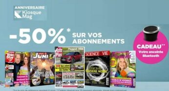 Anniversaire de KiosqueMag : 50% de remise sur des abonnements de grands magazines (+ un cadeau)