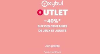 Offre outlet Oxybul sur IDKIDS = 40% de remise sur une large sélection de jeux et jouets