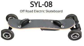 469,99€ le skateboard électrique tout-terrain SYL-8 V3 avec télécommande (roues 8 pouces, 1450W, vitesse max 38Km/h..)