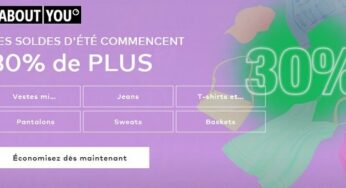 Jusqu’à dimanche 30% de remise supplémentaire sur les articles en soldes About You