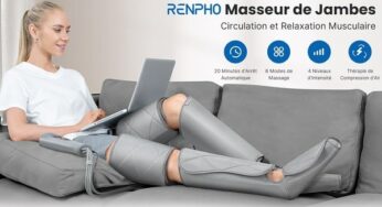 Prime Days : 90,24€ appareil de massage des jambes RENPHO (6 modes / 4 intensités)