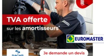 Promo amortisseurs Euromaster : TVA offerte sur l’achat et monte d’amortisseurs Sachs