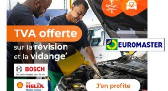 La vidange ou révision moins chère chez Euromaster qui offre la TVA (soit environ 16,67%)