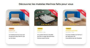 Matelas moins cher pour la rentrée avec des remises de 40% chez Merinos (+5% suppl.)