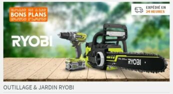 Vente privée outils électroportatifs et de jardin RYOBI : jusqu’à -55% sur une large sélection