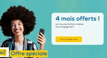 Les 4 premiers mois de votre forfait La Poste Mobile sans engagement offerts