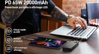 Vente flash : 49,99€ puissante batterie externe chargeur 65W Baseus (20000mAh )🔋