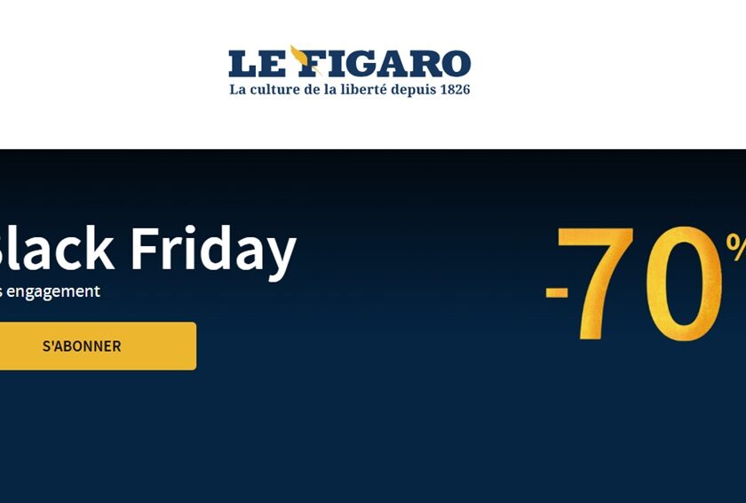 Vente flash BLACK FRIDAY abonnement Premium Le Figaro numérique