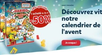 Calendrier de l’avent de bonbons HARIBO : 1 acheté le second à -50%