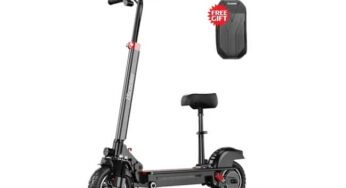 459€ trottinette tout terrain 10 pouces iScooter iX5 1000W – 45km/h avec siège et sacoche