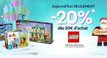 BLACK FRIDAY : 20% de remise dès 50€ d’achat sur LEGO sur La Grande Récré (Aujourd’hui seulement)