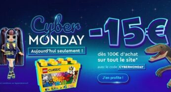 Cyber Monday La Grande Récré : 15€ de remise sur tout le site dès 100€ d’achat