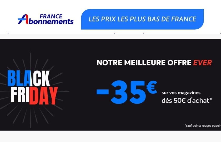 bon plan black friday abonnement magazine