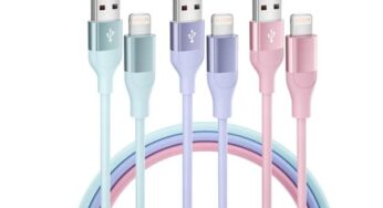 3,42€ le lot de 3 câbles colorés Lightning Forinie de 2 m certifié MFi