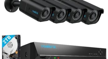 439,99€ pack de vidéosurveillance Reolink avec 4 cameras PoE 8MP et centrale 2To (RLK8-800B4)