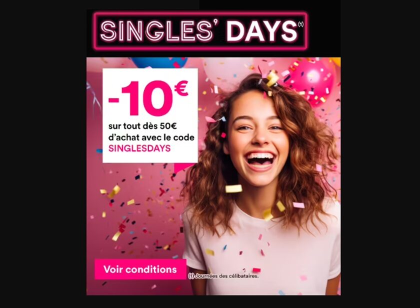 Singles Day But = 10€ de remise dés 50€ sur vos achats