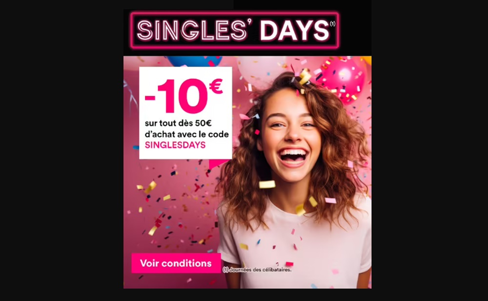 Singles Day But = 10€ de remise dés 50€ sur vos achats